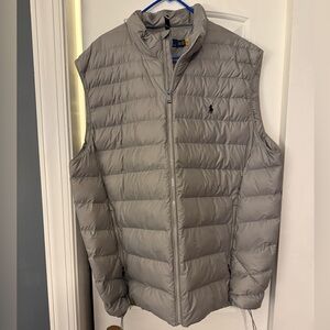 Ralph Lauren Men's Gray Quilted Vest